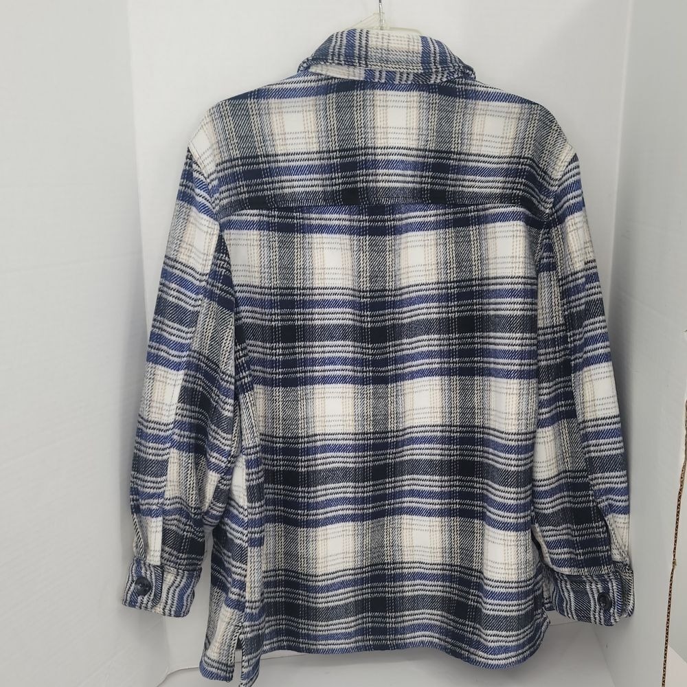 Divided H&M Oversized‎ Plaid Button Down Shacket Camping Gorpcore Women's M - Picture 4 of 8